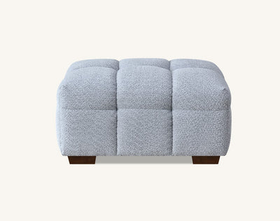 The Bubble Tribeca Pearl Boucle Footstool Premium Boucle Fabric