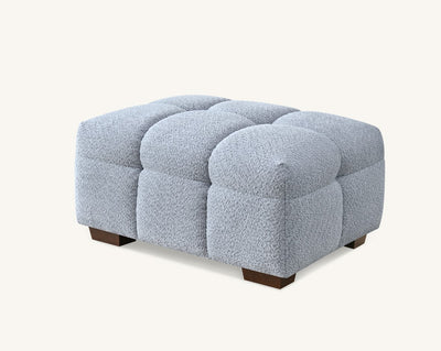 The Bubble Tribeca Pearl Boucle Footstool Premium Boucle Fabric