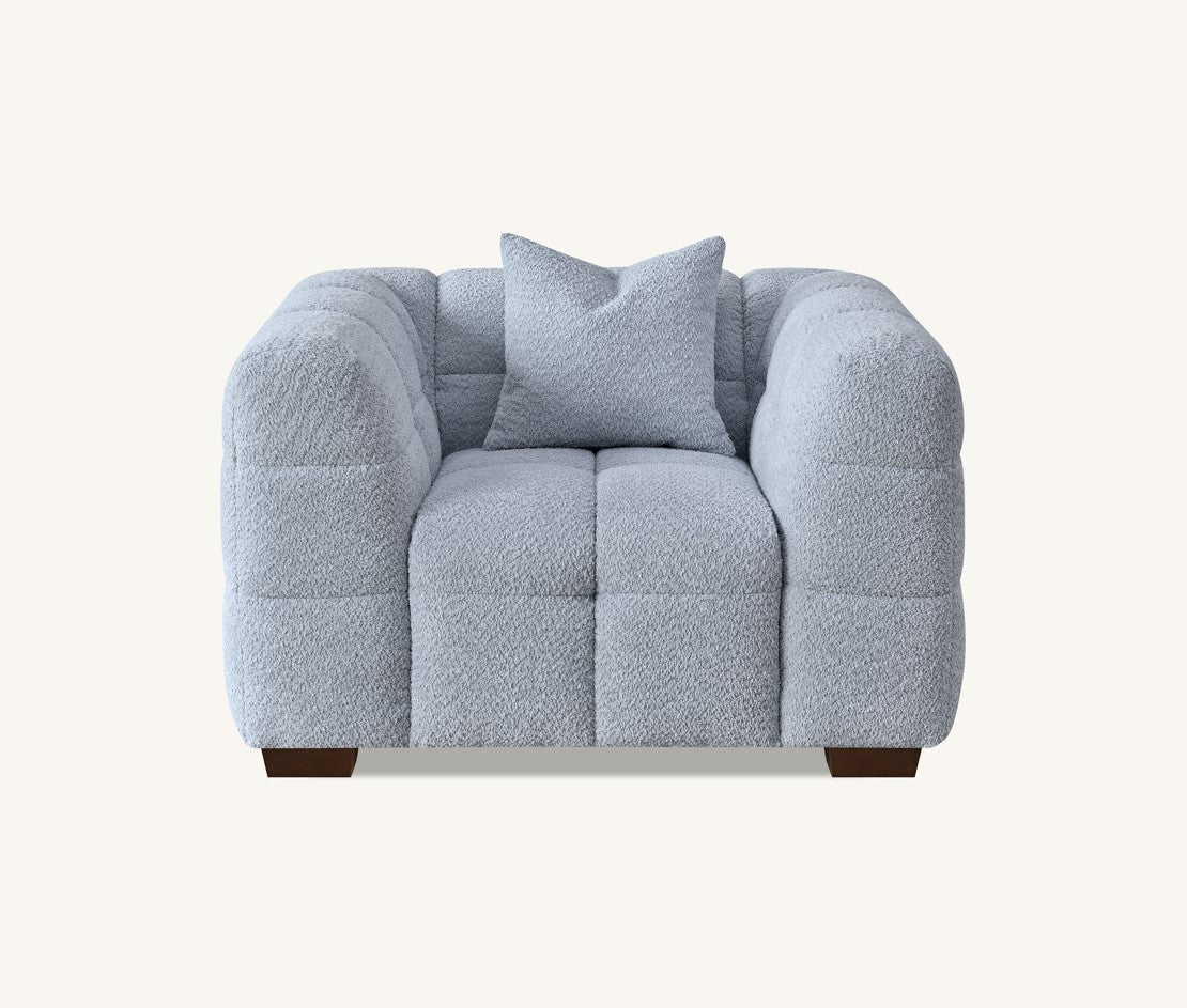 The Bubble Tribeca Pearl Boucle Armchair Premium Boucle Fabric