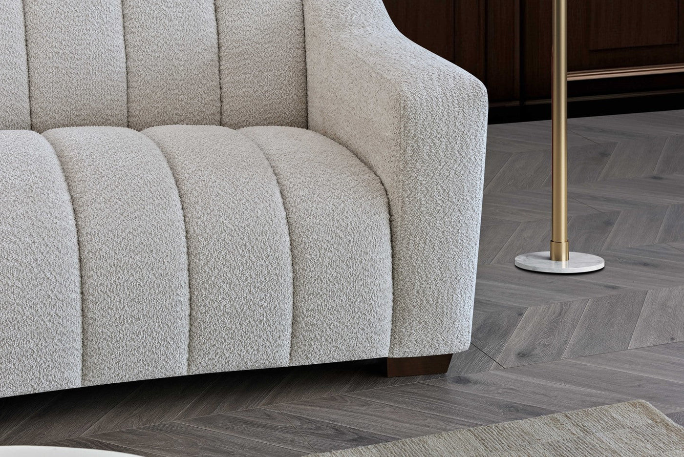 The Kelly Ivory Boucle 3 Seater Premium Sofa Ivory Boucle Fabric