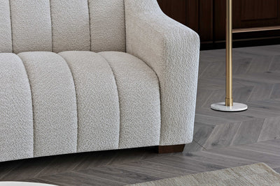 The Kelly Ivory Boucle 3 Seater Premium Sofa Ivory Boucle Fabric