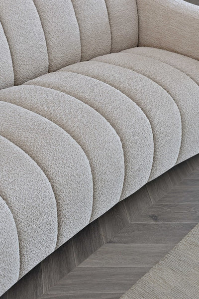 The Kelly Ivory Boucle 3 Seater Premium Sofa Ivory Boucle Fabric