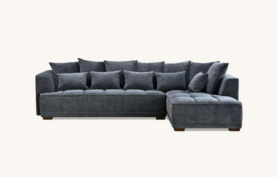 The Gracemary Steel Grey Boucle Right Hand Corner Premium Sofa Steel Boucle Fabric