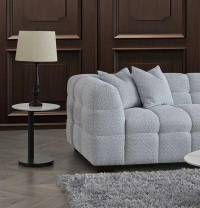 The Bubble Pearl Boucle Corner Tribeca Premium Sofa Boucle Fabric