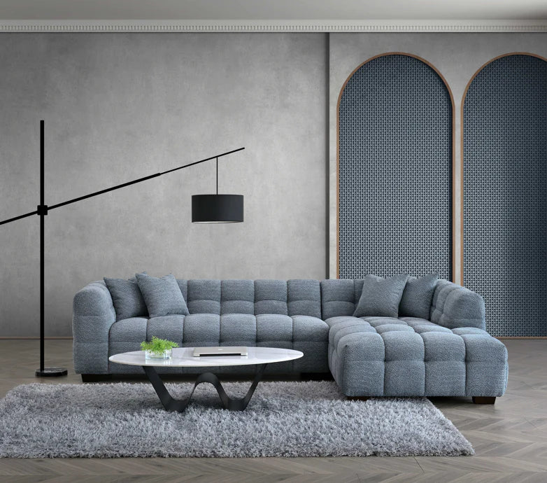 The Bubble Iron Boucle Corner Tribeca Premium Sofa Boucle Fabric