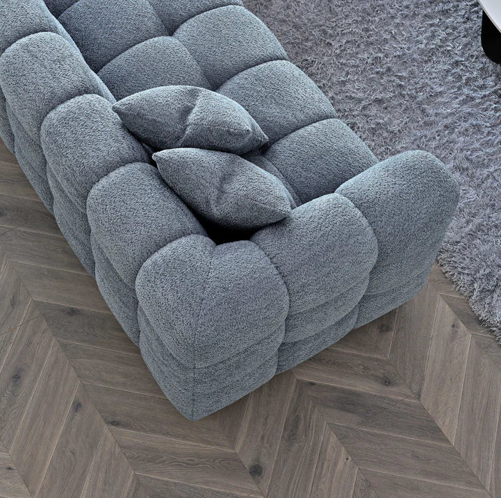 The Bubble Iron Boucle Corner Tribeca Premium Sofa Boucle Fabric