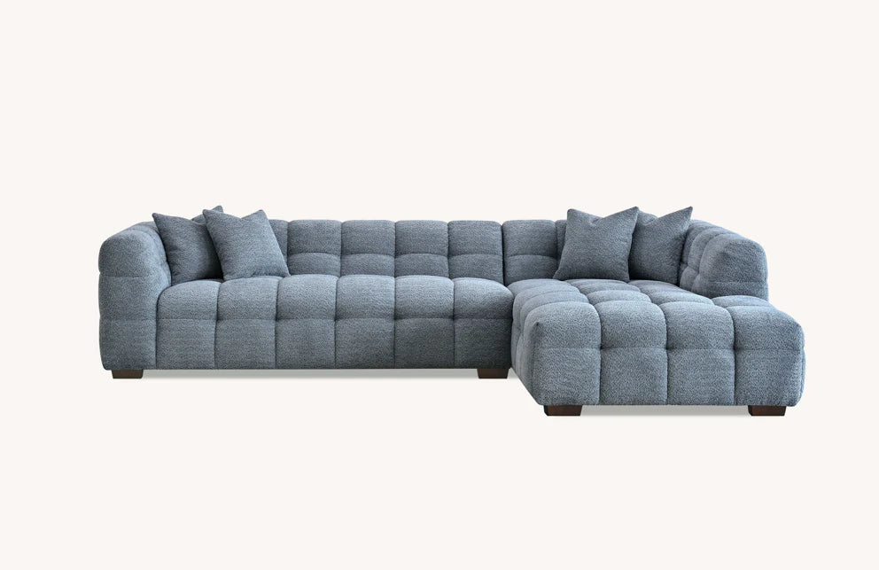 The Bubble Iron Boucle Corner Tribeca Premium Sofa Boucle Fabric