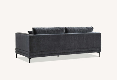 The Harlow Steel Grey Boucle 3 + 2 Seater Premium Sofa Steel Boucle Fabric