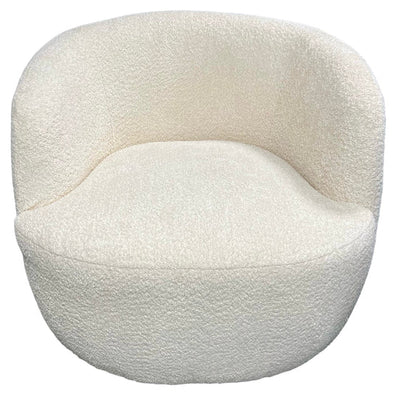 The Wave Boucle Premium Armchair Ivory Boucle Fabric