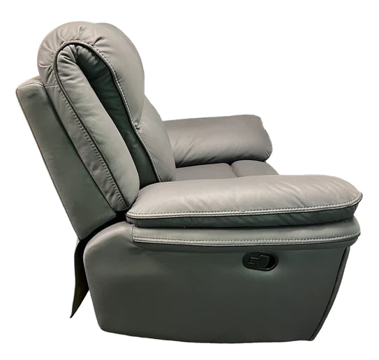 Roma 3, 2 or 1 Seater Recliner Sofa Grey, Black or Brown Leather