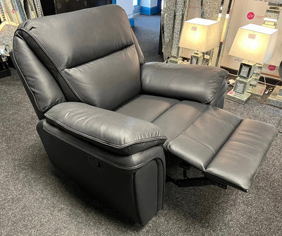 Roma 3, 2 or 1 Seater Recliner Sofa Grey, Black or Brown Leather