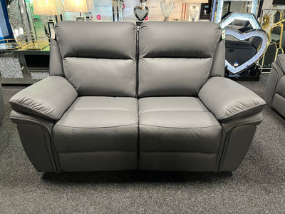 Roma 3, 2 or 1 Seater Recliner Sofa Grey, Black or Brown Leather