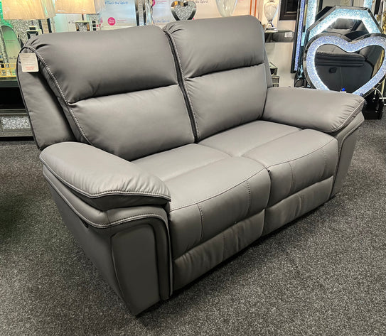 Roma 3, 2 or 1 Seater Recliner Sofa Grey, Black or Brown Leather