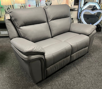 Roma 3, 2 or 1 Seater Recliner Sofa Grey, Black or Brown Leather