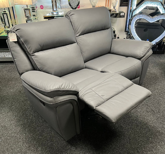 Roma 3, 2 or 1 Seater Recliner Sofa Grey, Black or Brown Leather