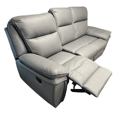Roma 3, 2 or 1 Seater Recliner Sofa Grey, Black or Brown Leather