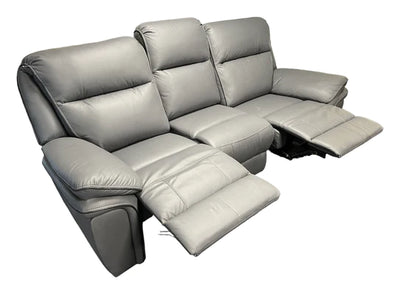 Roma 3, 2 or 1 Seater Recliner Sofa Grey, Black or Brown Leather