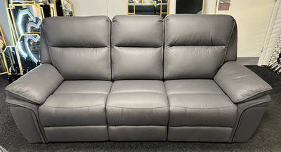 Roma 3, 2 or 1 Seater Recliner Sofa Grey, Black or Brown Leather