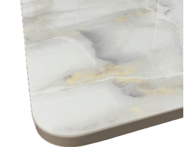 Nova 160-200cm White/Gold Ceramic Marble Extending Dining Table