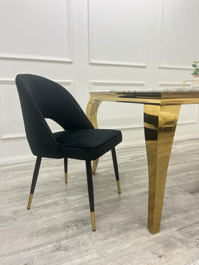 Astra Premium Plush Velvet Fabric Dining Chair In 4 Colours