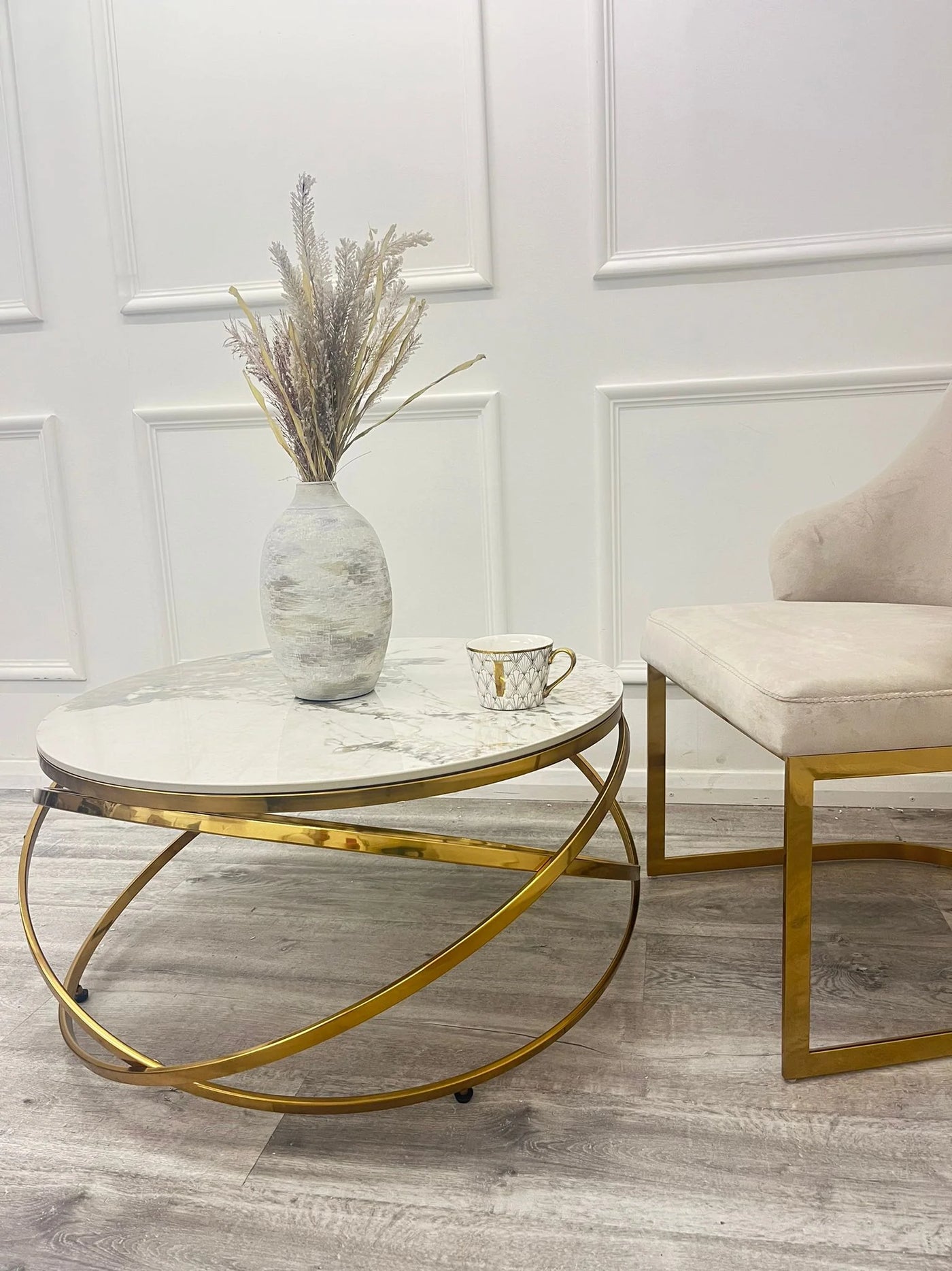 Spiro Gold Marble Coffee Table