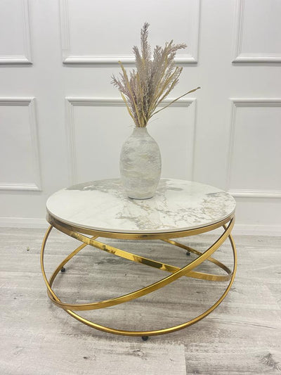 Spiro Gold Marble Coffee Table