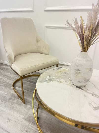 Spiro Gold Marble Coffee Table