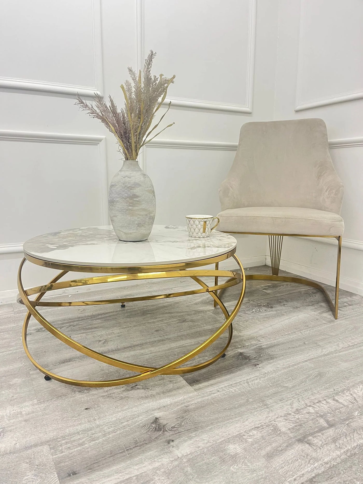 Spiro Gold Marble Coffee Table