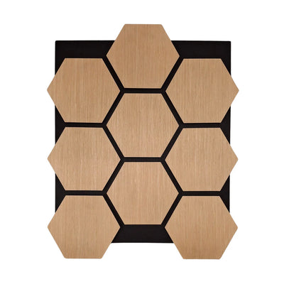 Acoustic Oak Hexagon Media Wall Panels Pack Of x12 70cm x 60cm