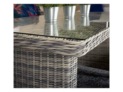 Amano Grey Rattan 3 Seater Sofa Garden Dining Set