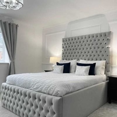 Buckingham Tall Headboard Chesterfield Bed - Esme Furnishings