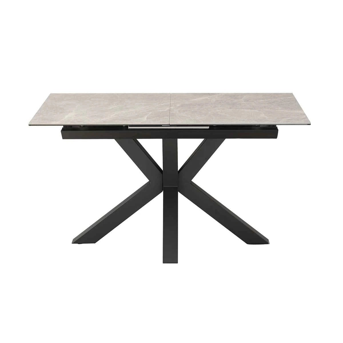 Nova 140-180cm Kamite Medium Grey Ceramic Marble Centre Extending Dining Table