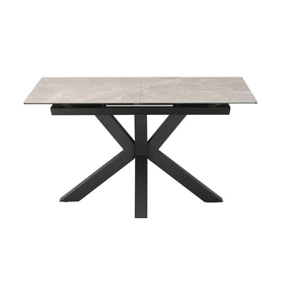 Nova 140-180cm Kamite Medium Grey Ceramic Marble Centre Extending Dining Table