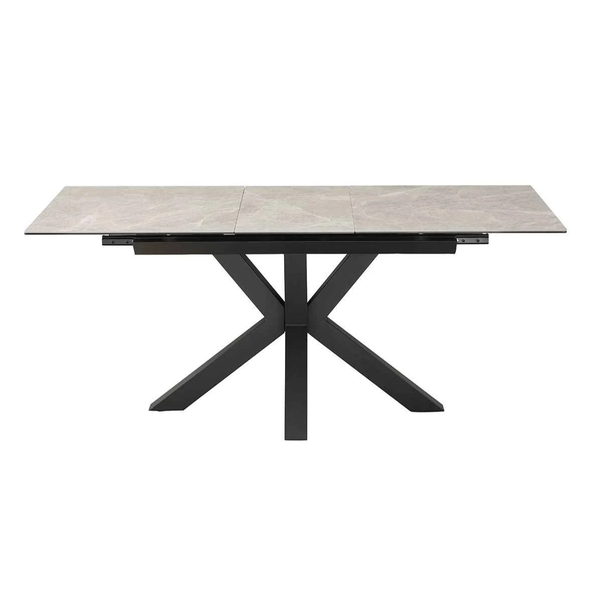 Nova 140-180cm Kamite Medium Grey Ceramic Marble Centre Extending Dining Table