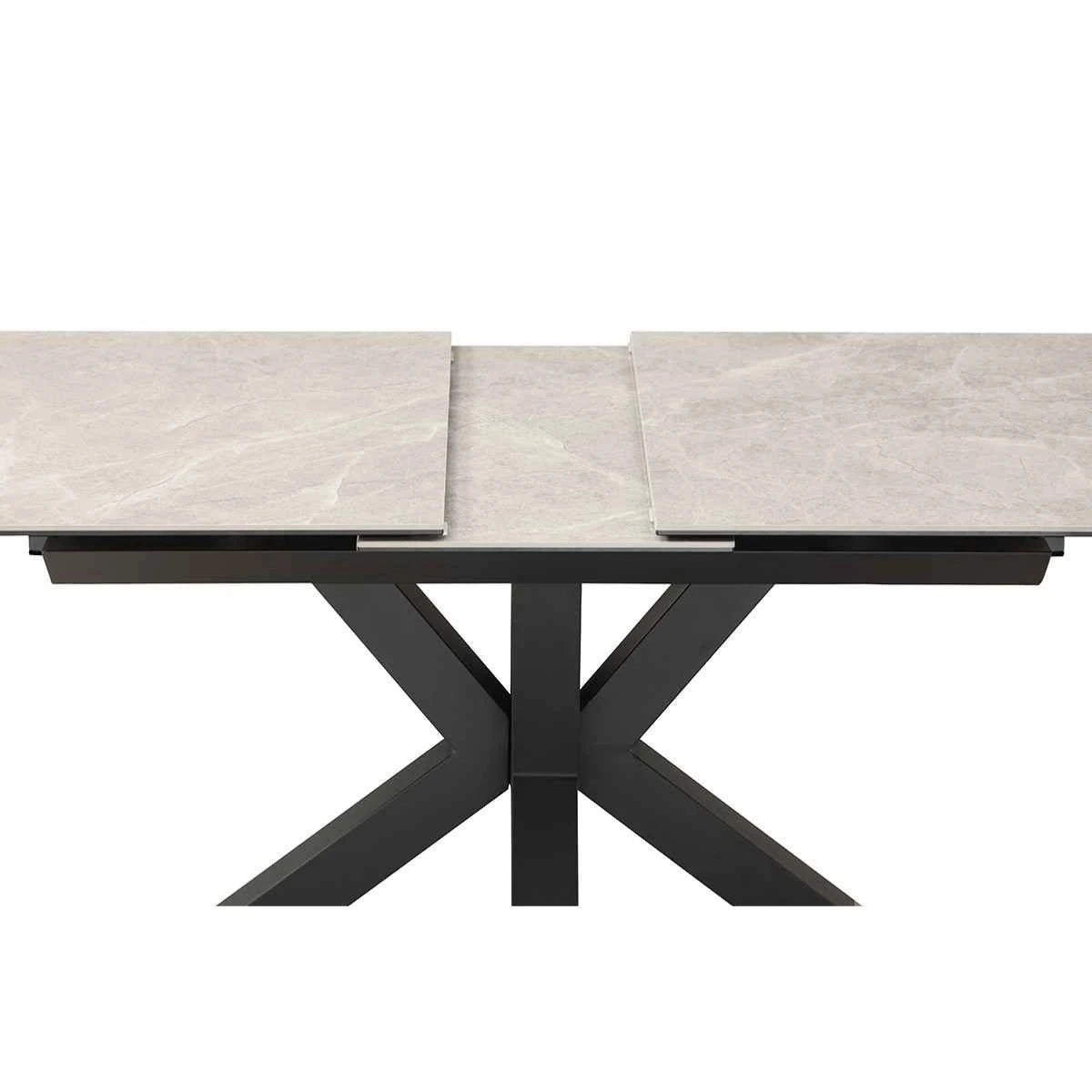 Nova 140-180cm Kamite Medium Grey Ceramic Marble Centre Extending Dining Table
