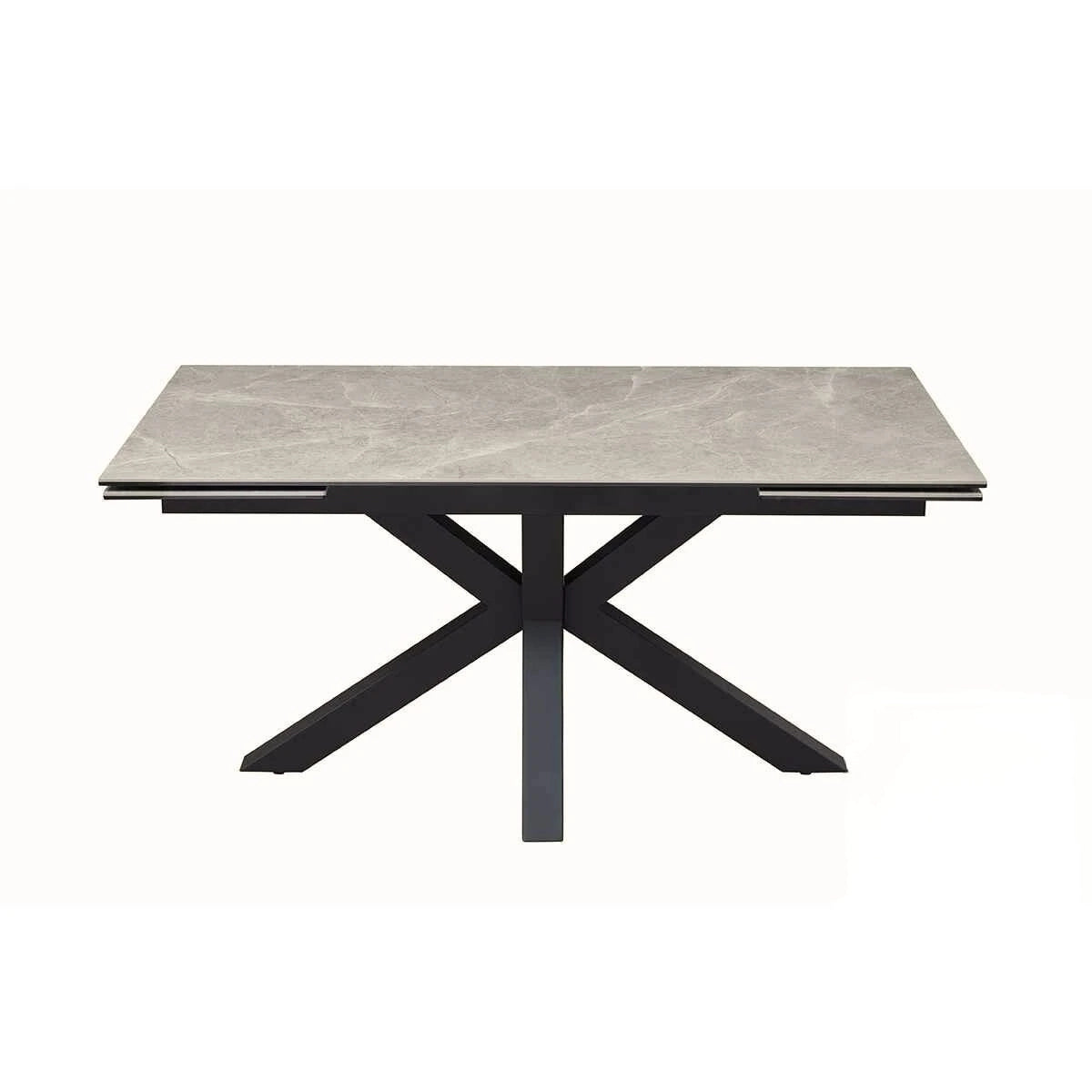 Nova 160-240cm Kamite Medium Grey Ceramic Marble Side Extending Dining Table