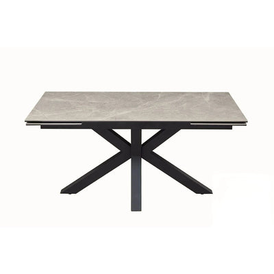 Nova 160-240cm Kamite Medium Grey Ceramic Marble Side Extending Dining Table
