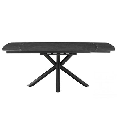 Nova 140-200cm Grey Swivel Ceramic Marble Extending Dining Table