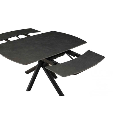 Nova 140-200cm Grey Swivel Ceramic Marble Extending Dining Table