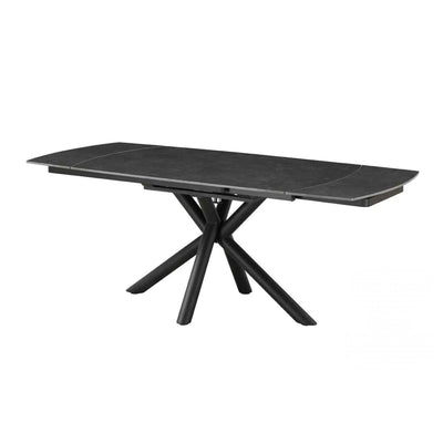 Nova 140-200cm Grey Swivel Ceramic Marble Extending Dining Table