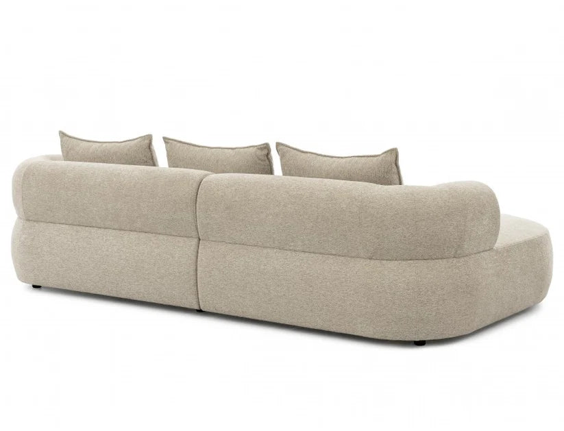 The Pebble Beige Boucle Fabric Right Hand Premium Corner Sofa