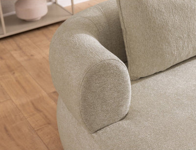 The Pebble Beige Boucle Fabric Left Hand Premium Corner Sofa