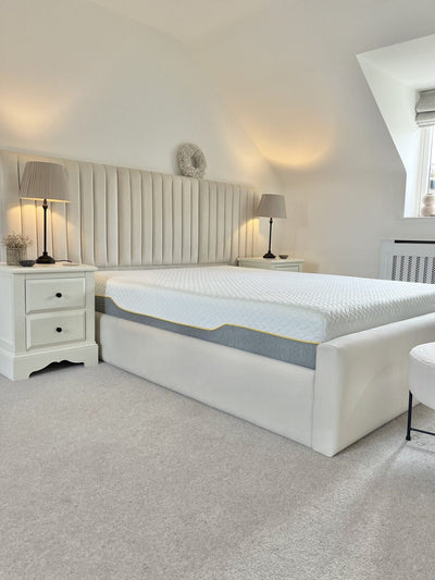 Fitzroy Wide Headboard Bed - Esme Furnishings