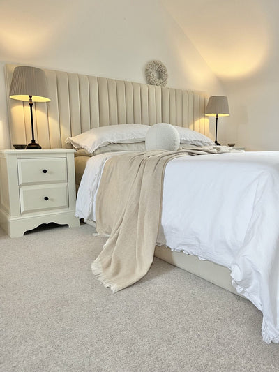 Fitzroy Wide Headboard Bed - Esme Furnishings