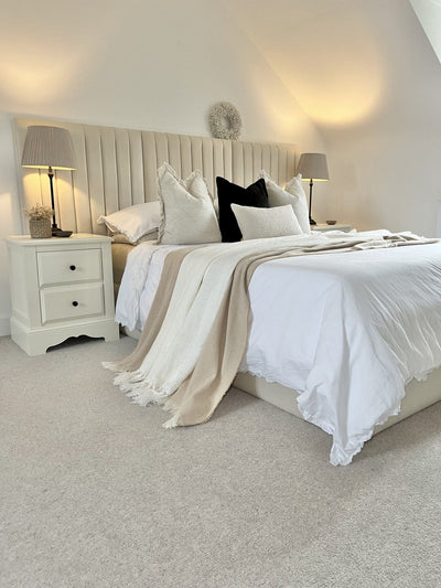 Fitzroy Wide Headboard Bed - Esme Furnishings