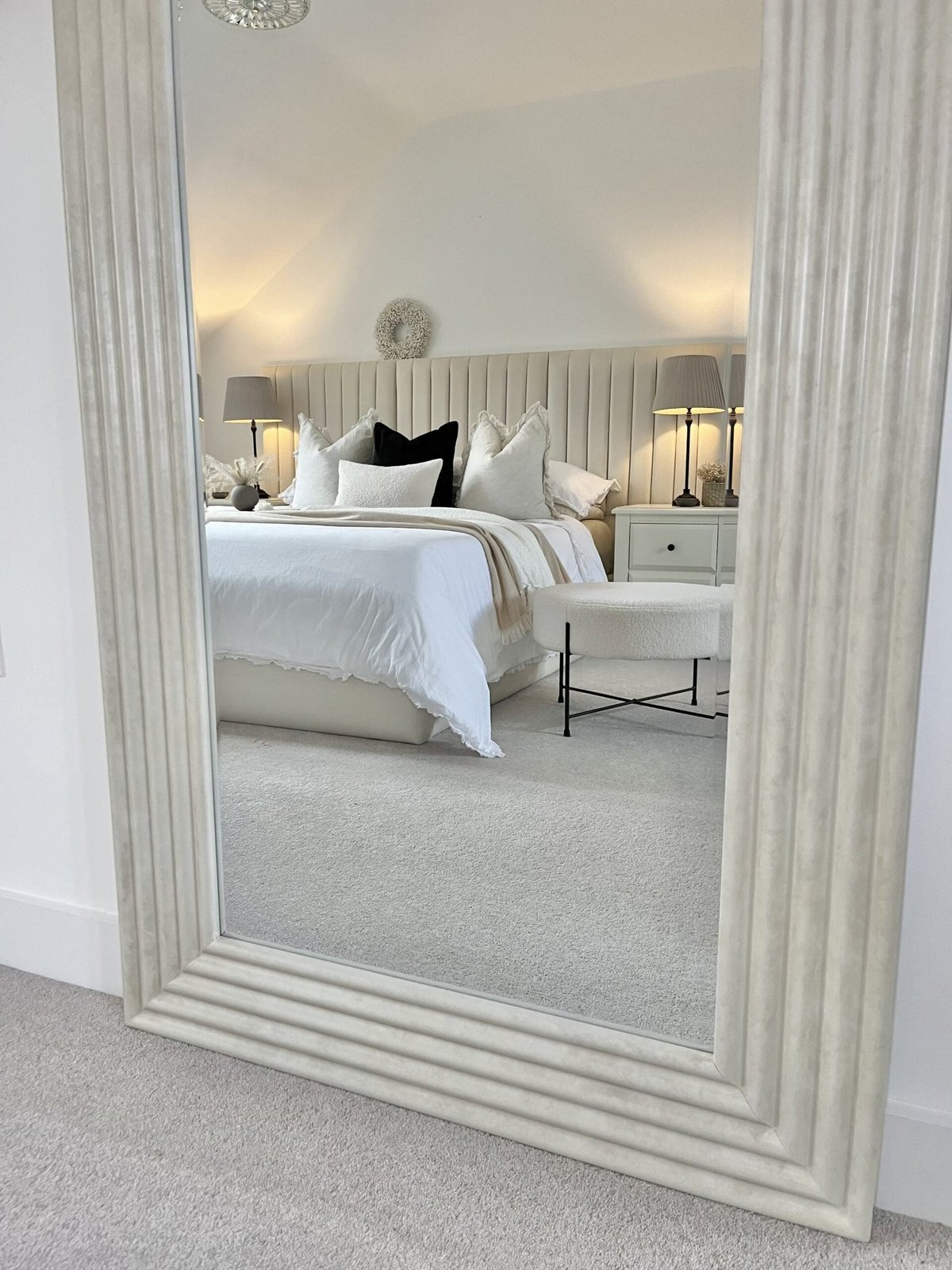 Fitzroy Wide Headboard Bed - Esme Furnishings