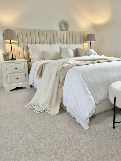 Fitzroy Wide Headboard Bed - Esme Furnishings
