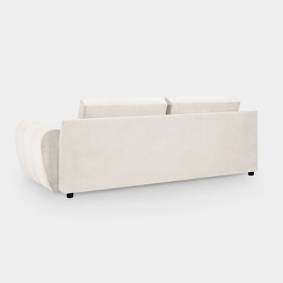 Zara Bubble Cream Plush Velvet 3 Seater Sofa