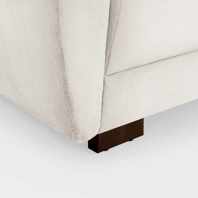 Zara Bubble Cream Plush Velvet 3 Seater Sofa