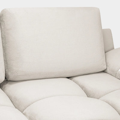 Zara Bubble Cream Plush Velvet 3 Seater Sofa